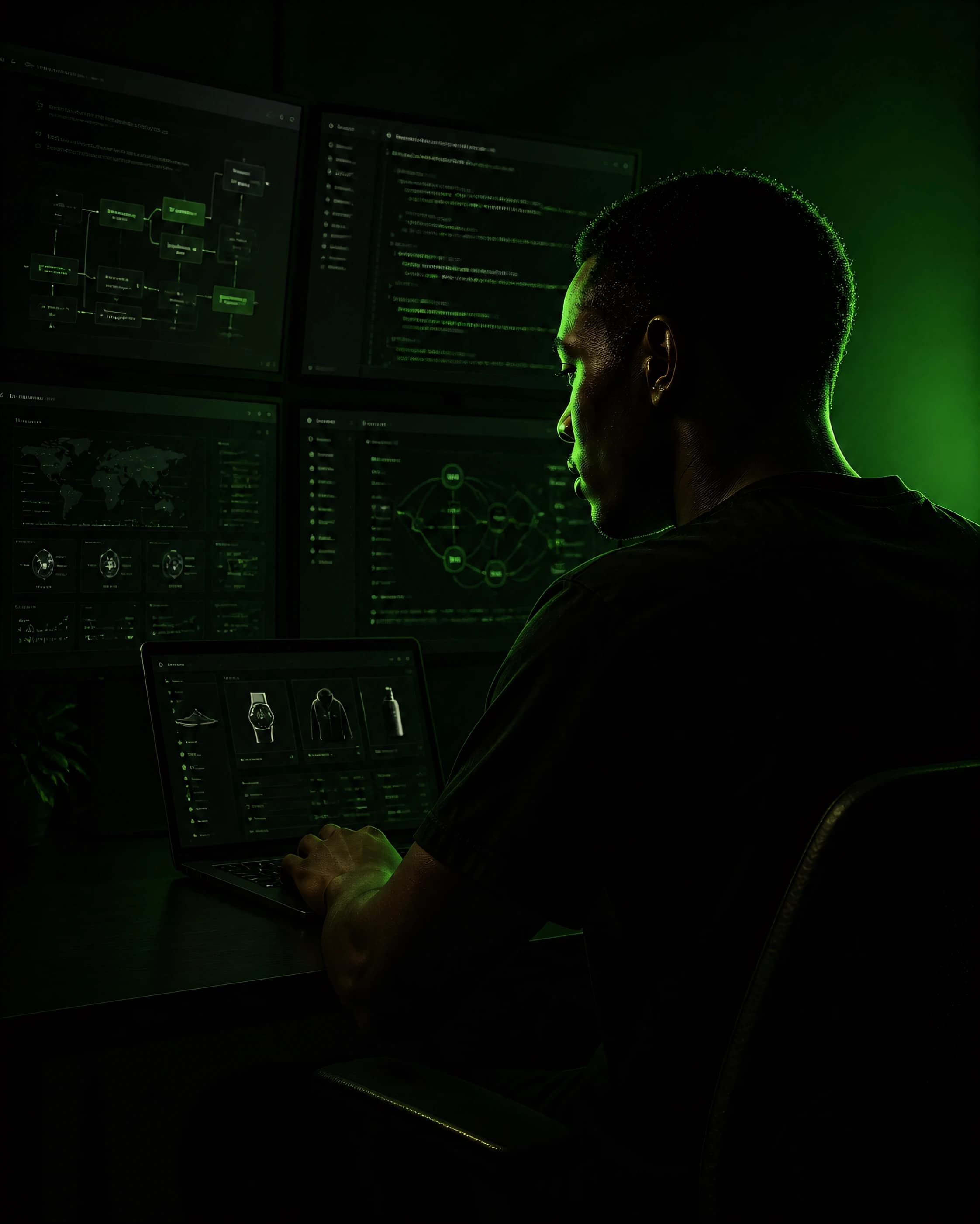 Profesional trabajando con sistemas web y automatizaciones